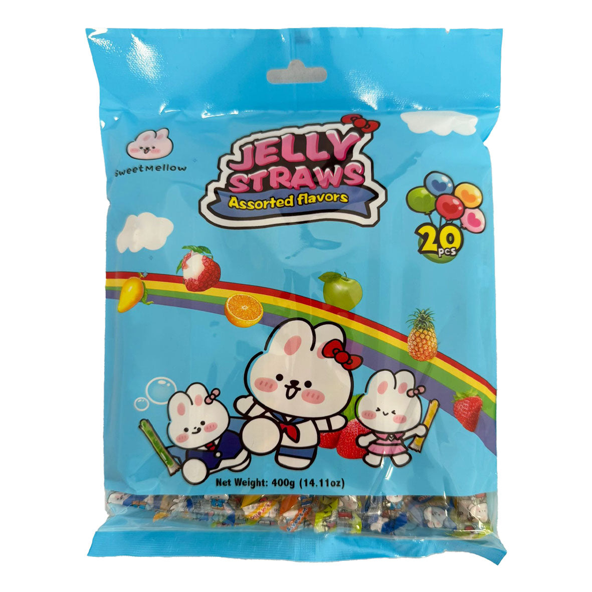 Sweet Mellow Jelly Straws 400g